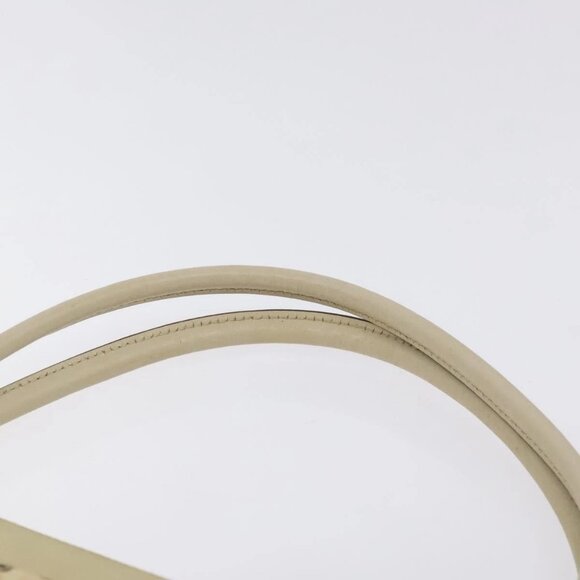 PRADA Hand Bag Nylon Leather Beige Gold Auth 129935 - Picture 9 of 16